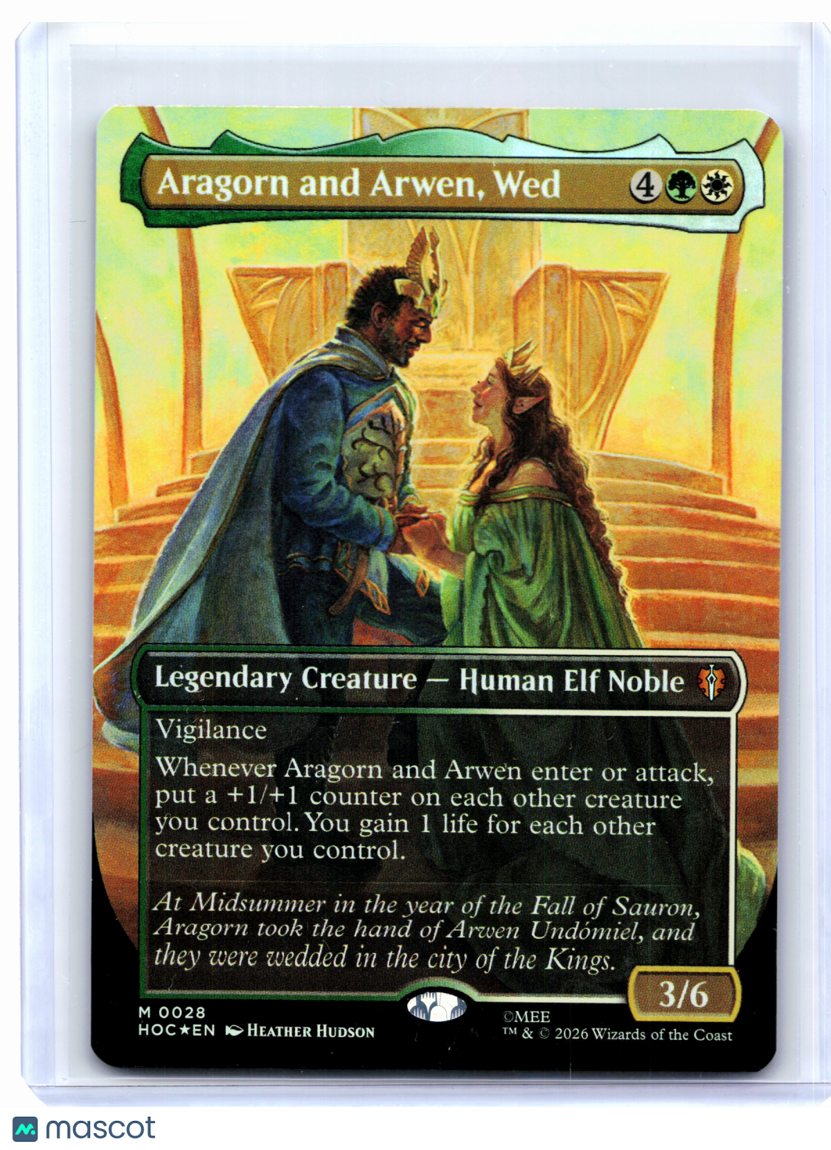 2026 Magic: TG—Aragorn and Arwen, Wed (Borderless) #0028 HOC—Mythic Foil
