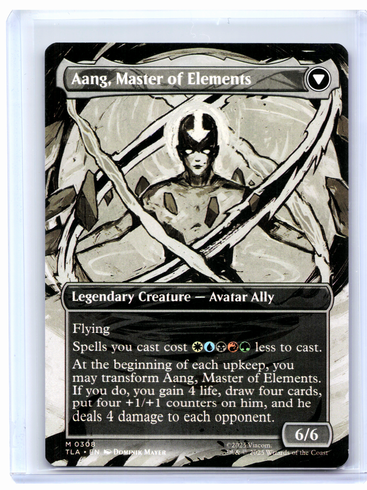 2025 Magic: The Gathering—Avatar Aang (Borderless) #0308 TLA—Mythic Nonfoil