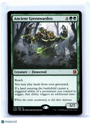 2020 Magic: TG—Ancient Greenwarden #178 Zendikar Rising—Mythic Nonfoil