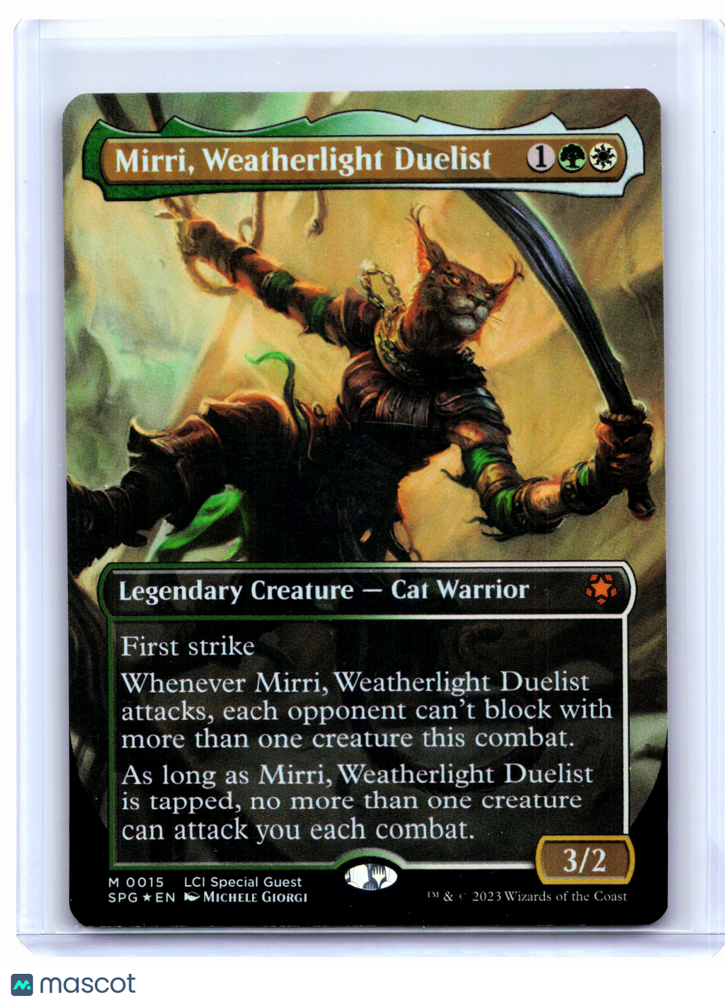 2023 Magic: TG—Mirri, Weatherlight Duelist (Borderless) #0015 SPG—Mythic Foil