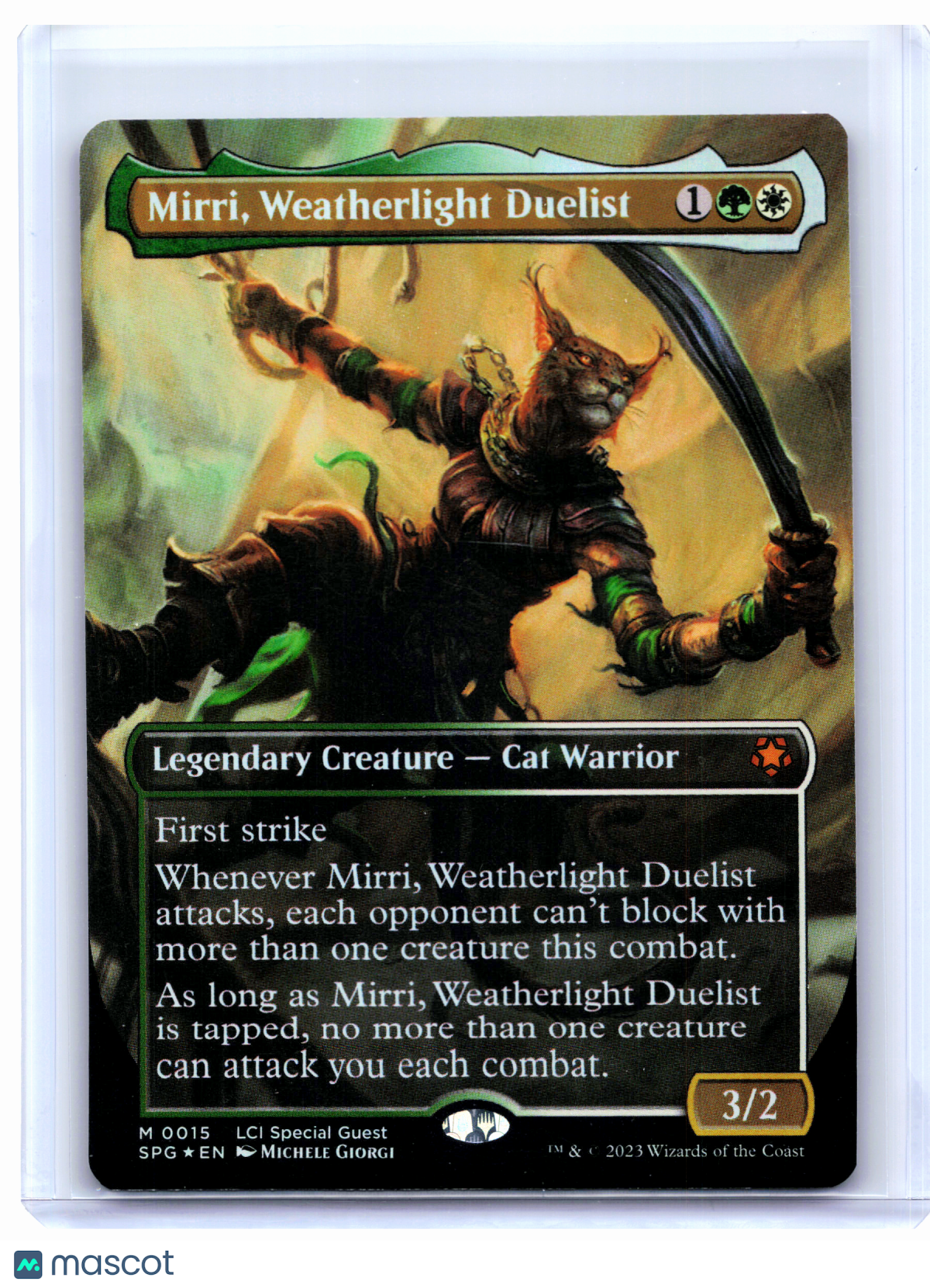 2023 Magic: TG—Mirri, Weatherlight Duelist (Borderless) #0015 SPG—Mythic Foil
