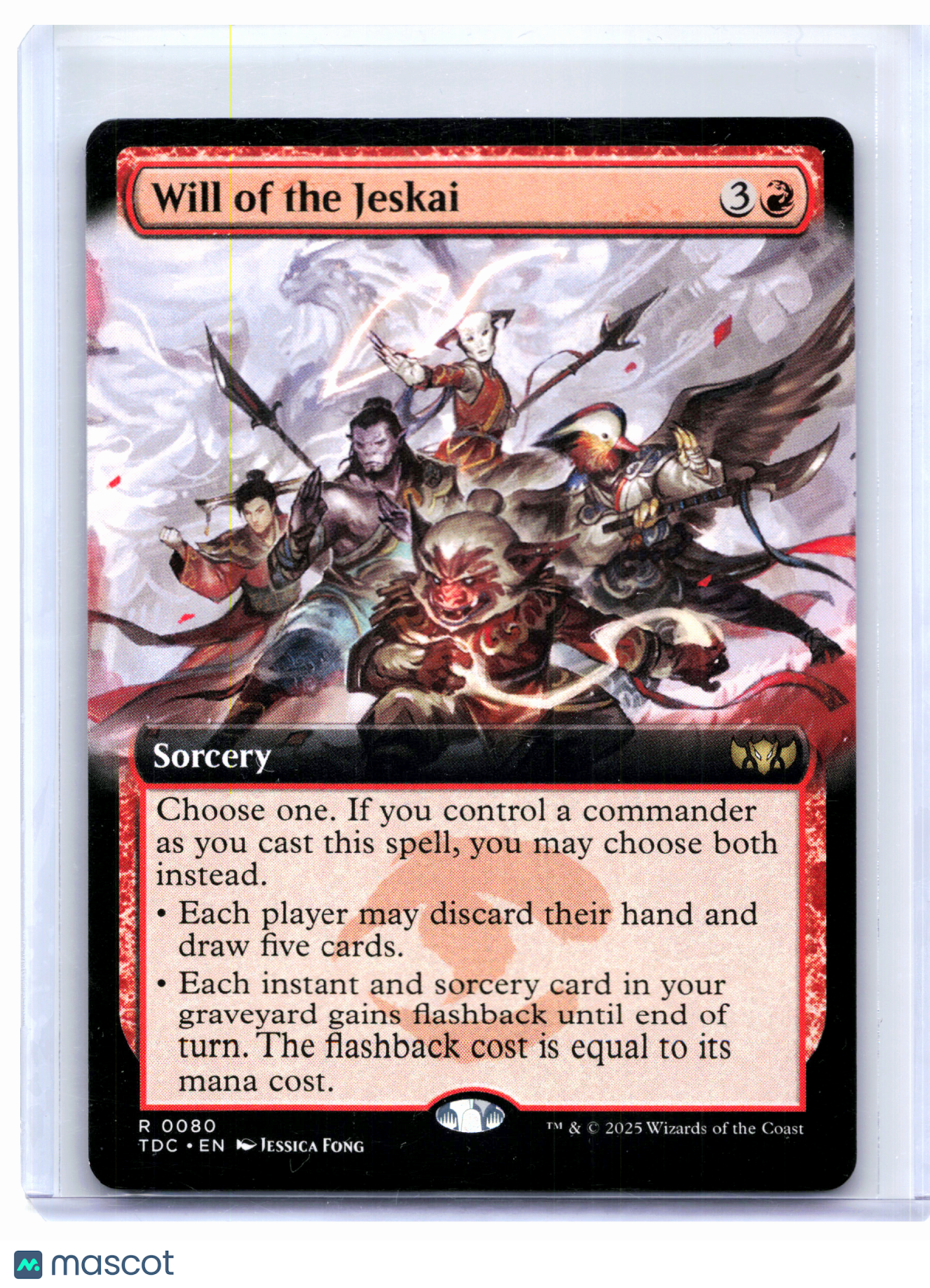 2025 Magic: TG—Will of the Jeskai (Extended Art) #0080 TDC—Rare Nonfoil