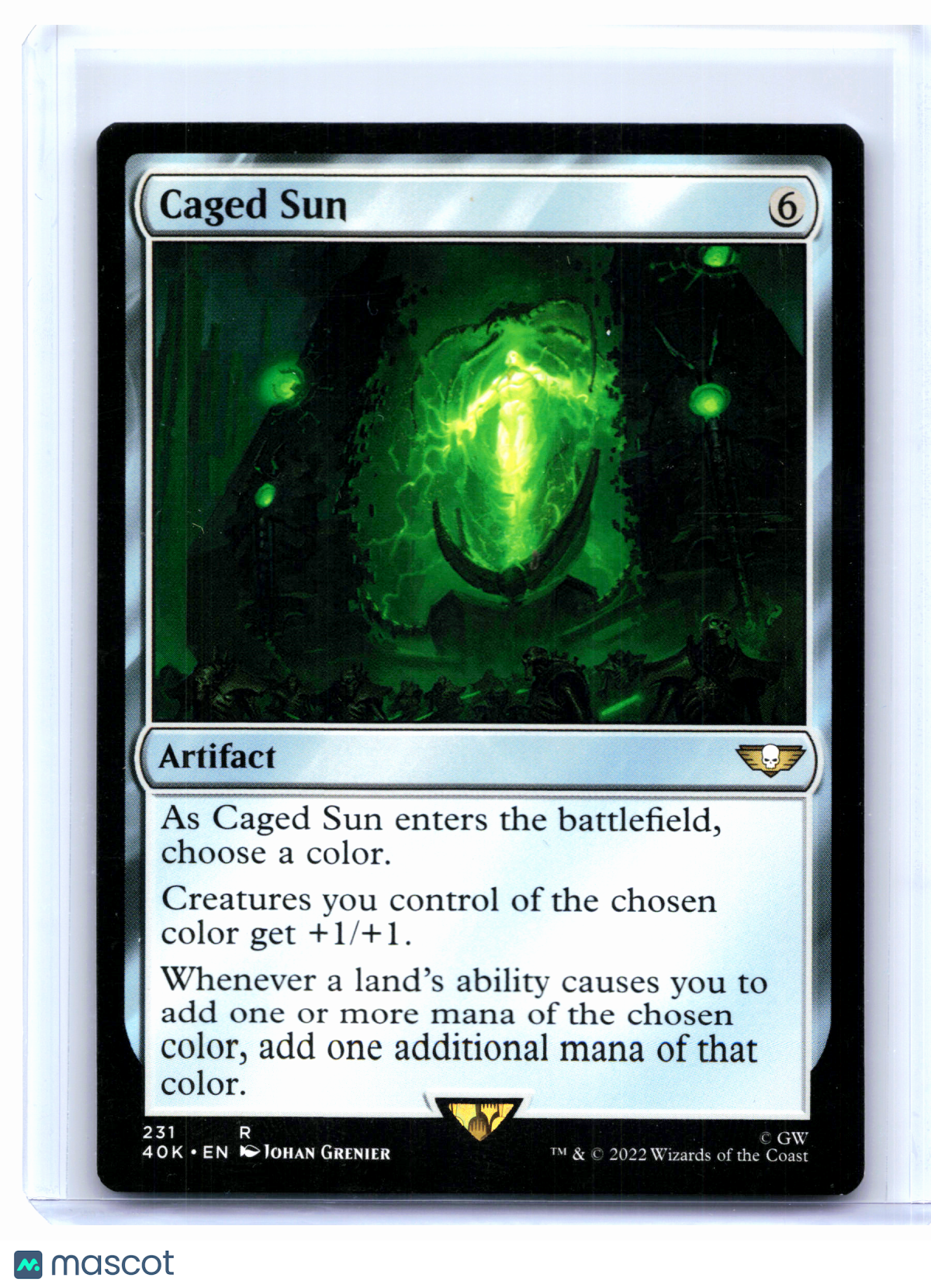 2022 Magic: The Gathering—Caged Sun #231 Warhammer 40,000—Rare Nonfoil