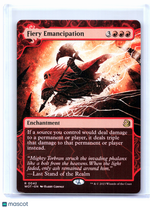 2023 Magic: The Gathering—Fiery Emancipation #0042 WOT—Rare Nonfoil