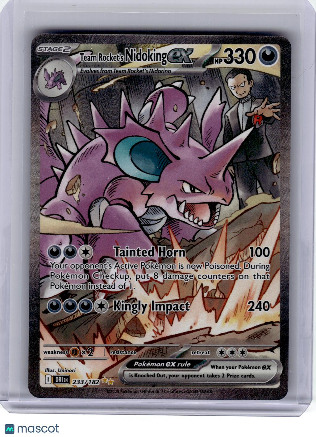 2025 Pokemon—Team Rocket's Nidoking ex #233 Destined Rivals—SIR Holo