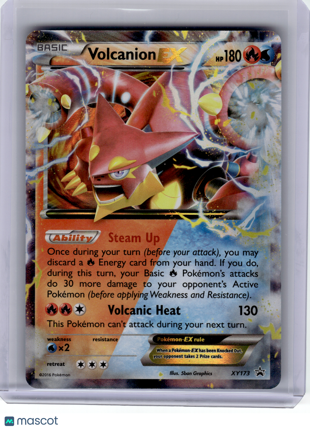 2016 Pokemon—Volcanion EX #173 XY Promos—Black Star Promo Holo