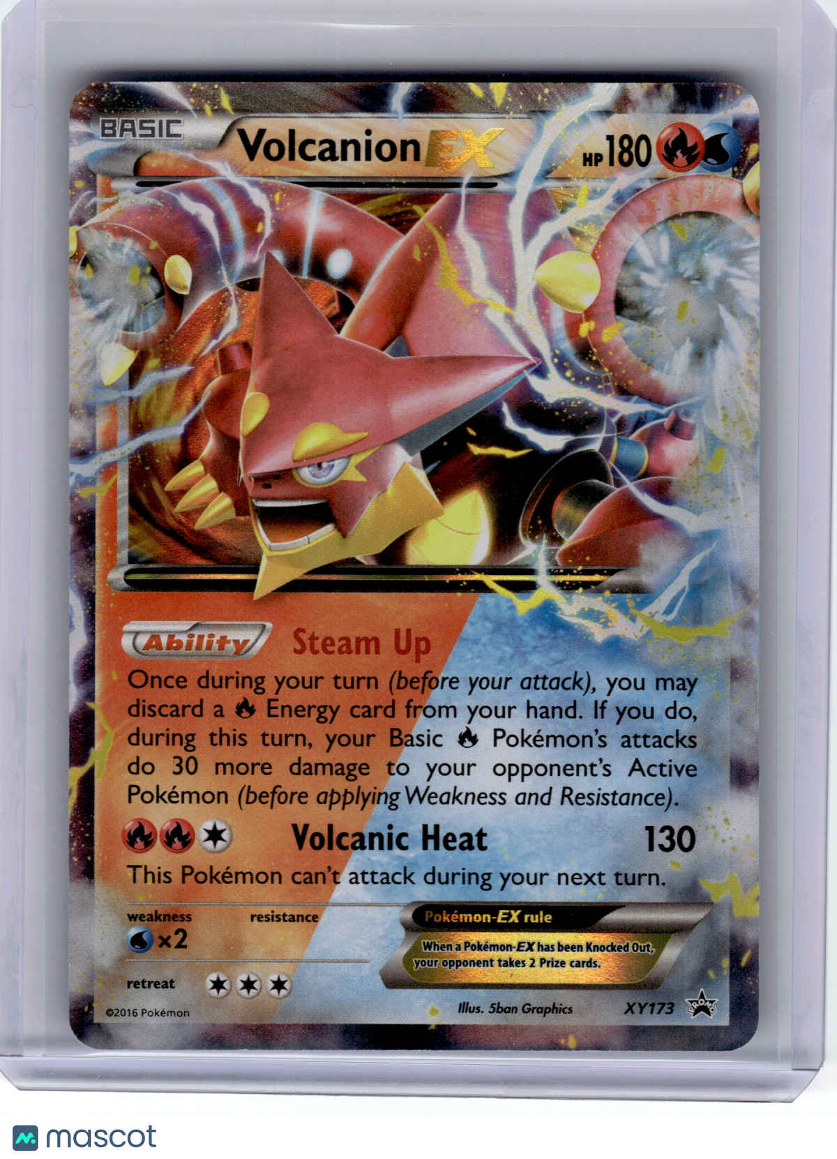 2016 Pokemon—Volcanion EX #173 XY Promos—Black Star Promo Holo
