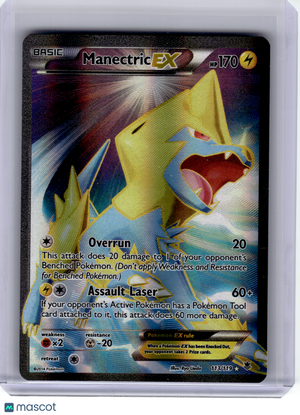 2014 Pokemon—Manectric EX #113 Phantom Forces—Ultra Rare Holo (Full Art) [LP]