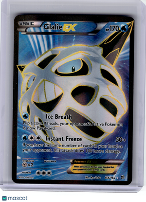 2015 Pokemon—Glalie EX #155 BREAKthrough—Ultra Rare Holo [MP] (Full Art)