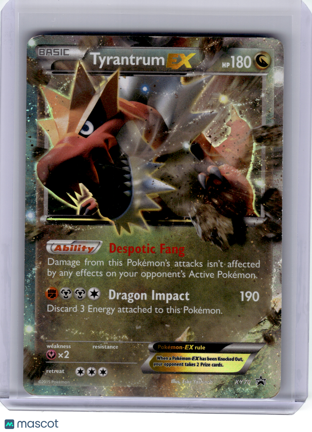 2015 Pokemon—Tyrantrum EX #70 XY Promos—Black Star Promo Holo [Heavily Played]