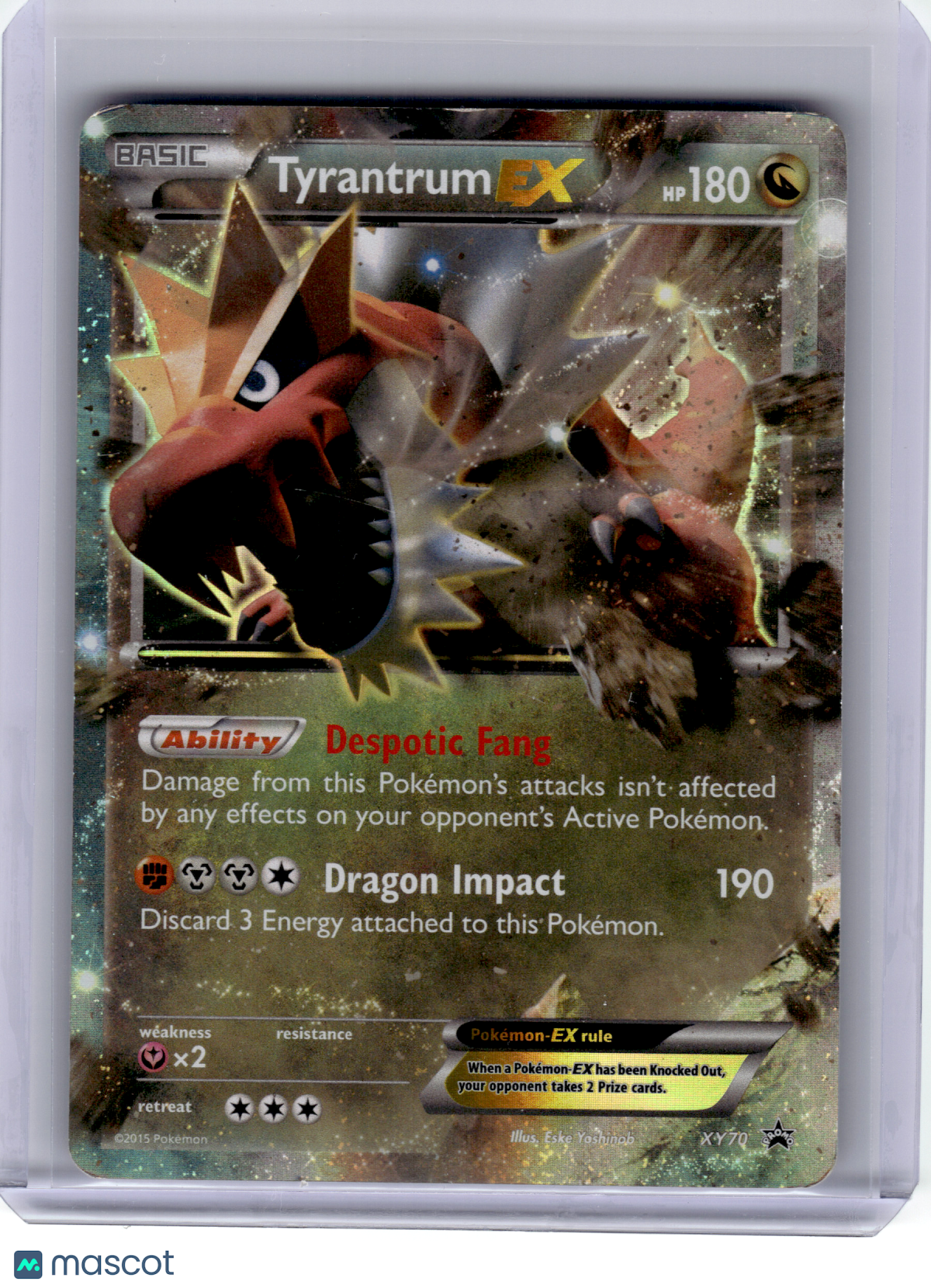 2015 Pokemon—Tyrantrum EX #70 XY Promos—Black Star Promo Holo [Heavily Played]