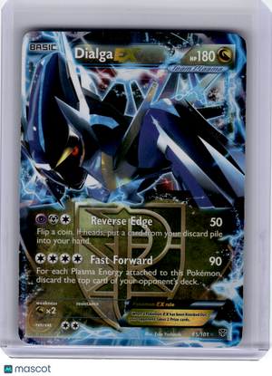 2013 Pokemon—Dialga EX #65 Plasma Blast—Ultra Rare Holo [Damaged]