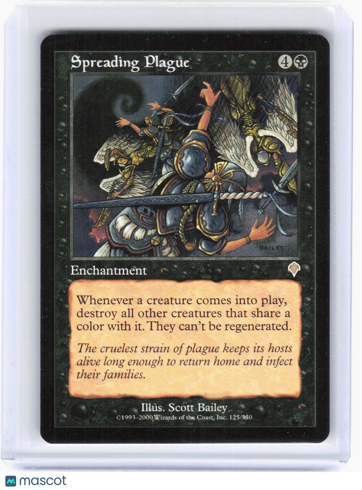 2000 Magic: The Gathering—Spreading Plague #125 Invasion—Rare Non-Foil