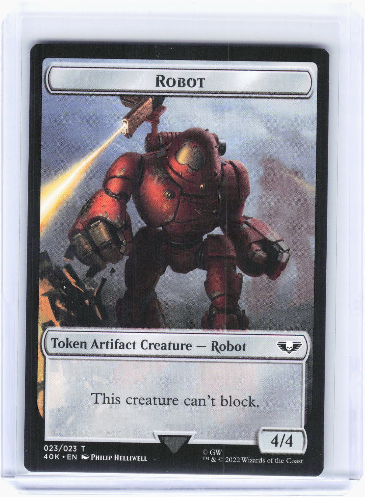 2022 Magic: The Gathering—Astartes Warrior // Robot (Surge Foil) #1 40K —Token
