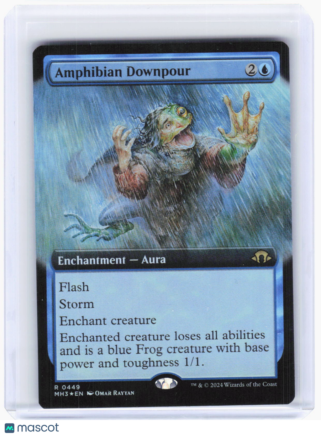 2024 Magic: The Gathering—Amphibian Downpour (Extended Art) #0449 MH3—Rare Foil