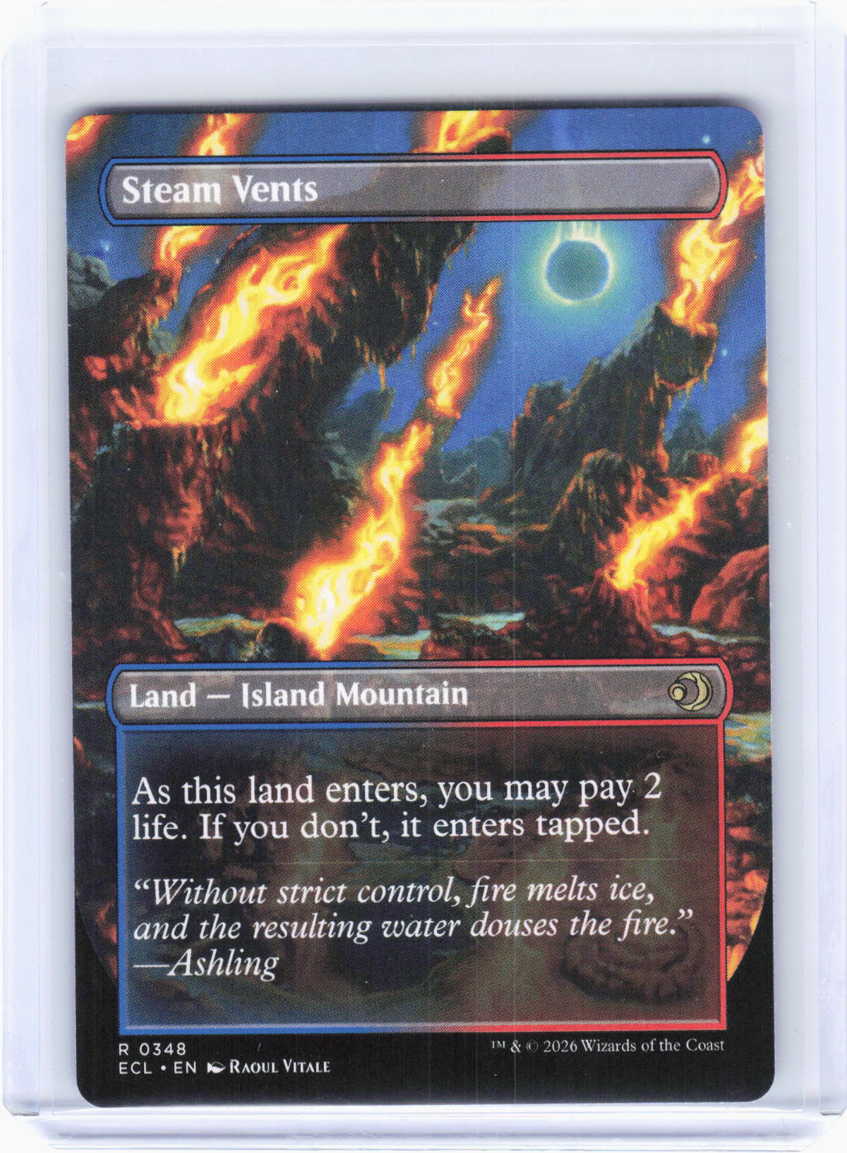2026 Magic: The Gathering—Steam Vents (Borderless) #0348 ECL—Rare Non-Foil