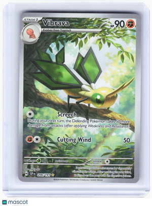 2024 Pokemon—Vibrava #206/191 Surging Sparks—Illustration Rare Holo