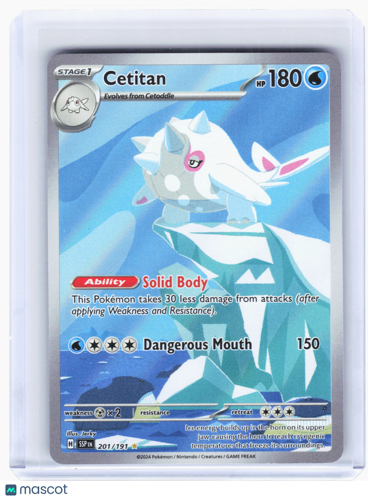 2024 Pokemon—Cetitan #201/191 Surging Sparks—Illustration Rare Holo