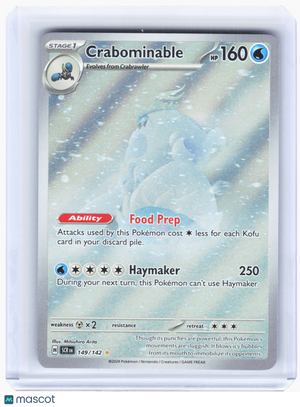 2024 Pokemon—Crabominable #149/142 Stellar Crown—Illustration Rare Holo