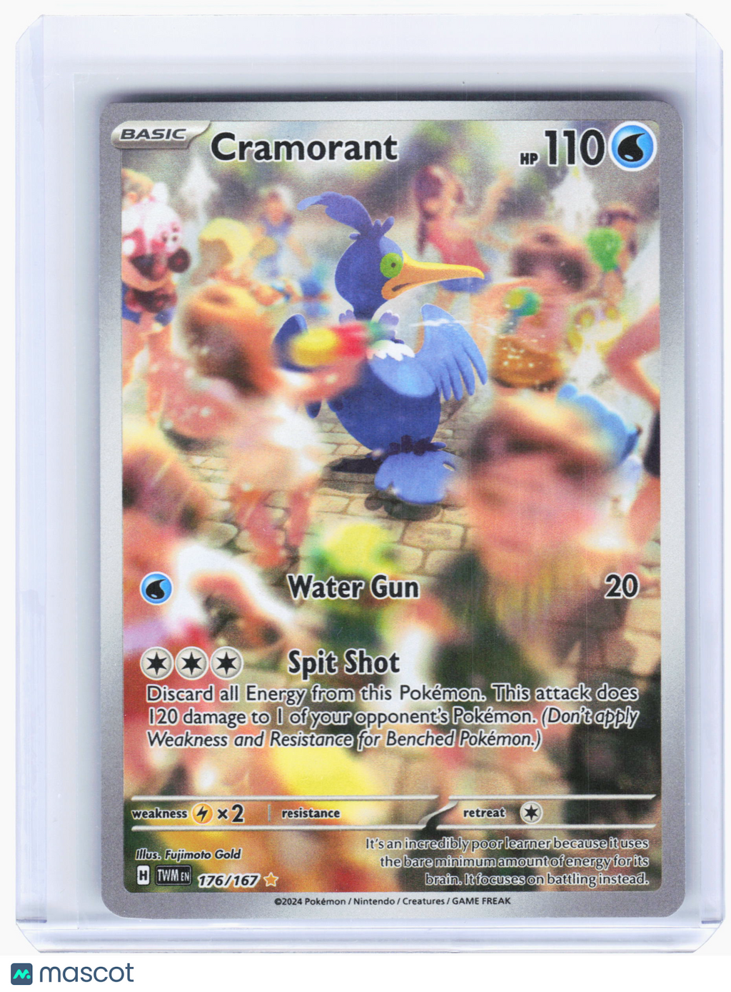 2024 Pokemon—Cramorant #176/167 Twilight Masquerade—Illustration Rare Holo