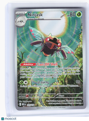 2025 Pokemon—Ninjask #137/132 Mega Evolution—Illustration Rare Holo