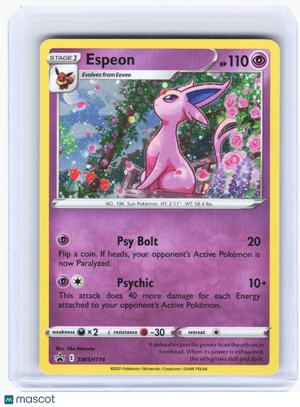 2021 Pokemon—Espeon #SWSH174 Sword & Shield Promo Cards—Promo Foil