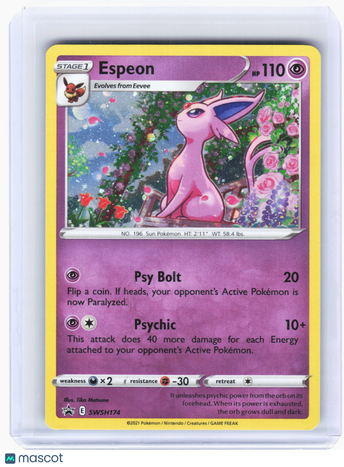 2021 Pokemon—Espeon #SWSH174 Sword & Shield Promo Cards—Promo Foil