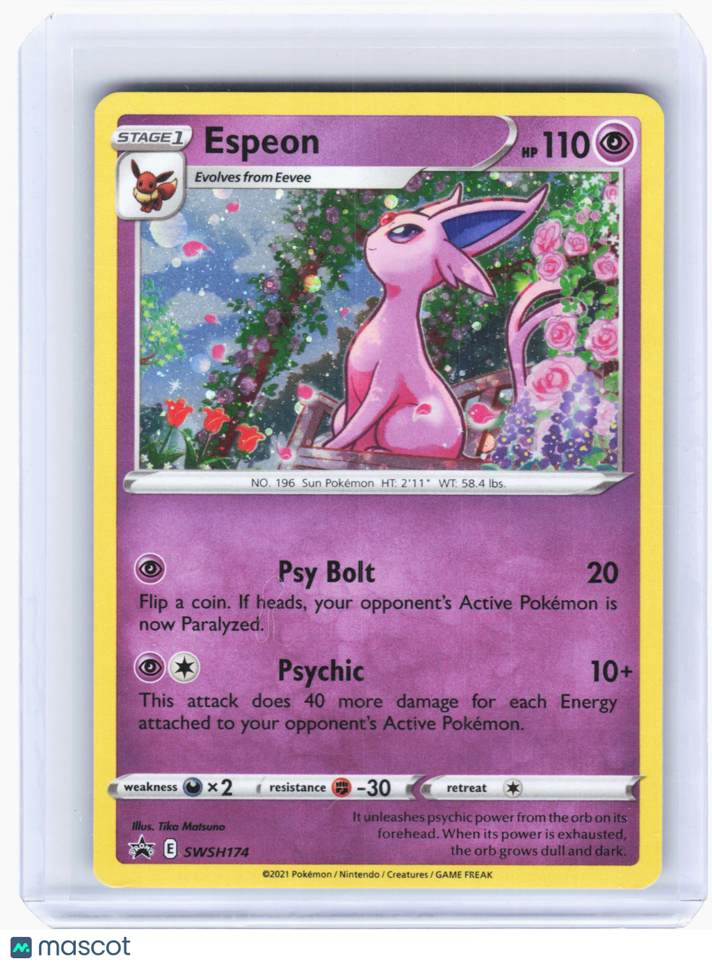 2021 Pokemon—Espeon #SWSH174 Sword & Shield Promo Cards—Promo Foil