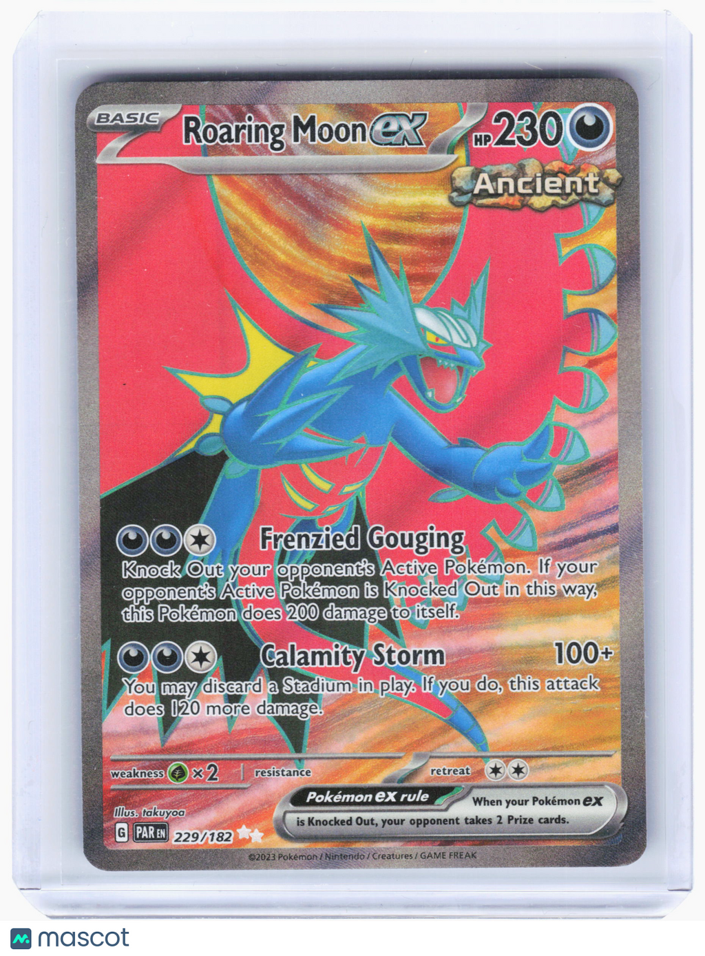 2023 Pokemon—Roaring Moon EX #229/182 Paradox Rift—Ultra Rare Holo