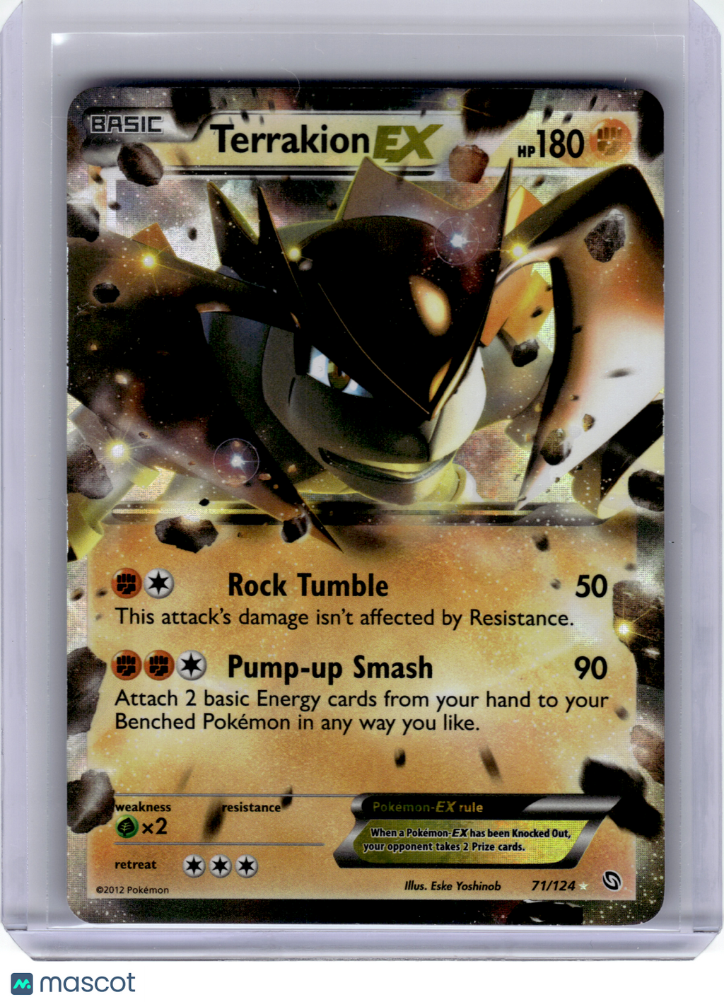 2012 Pokemon—Terrakion EX #71 Dragons Exalted—Ultra Rare Holo [Lightly Played]