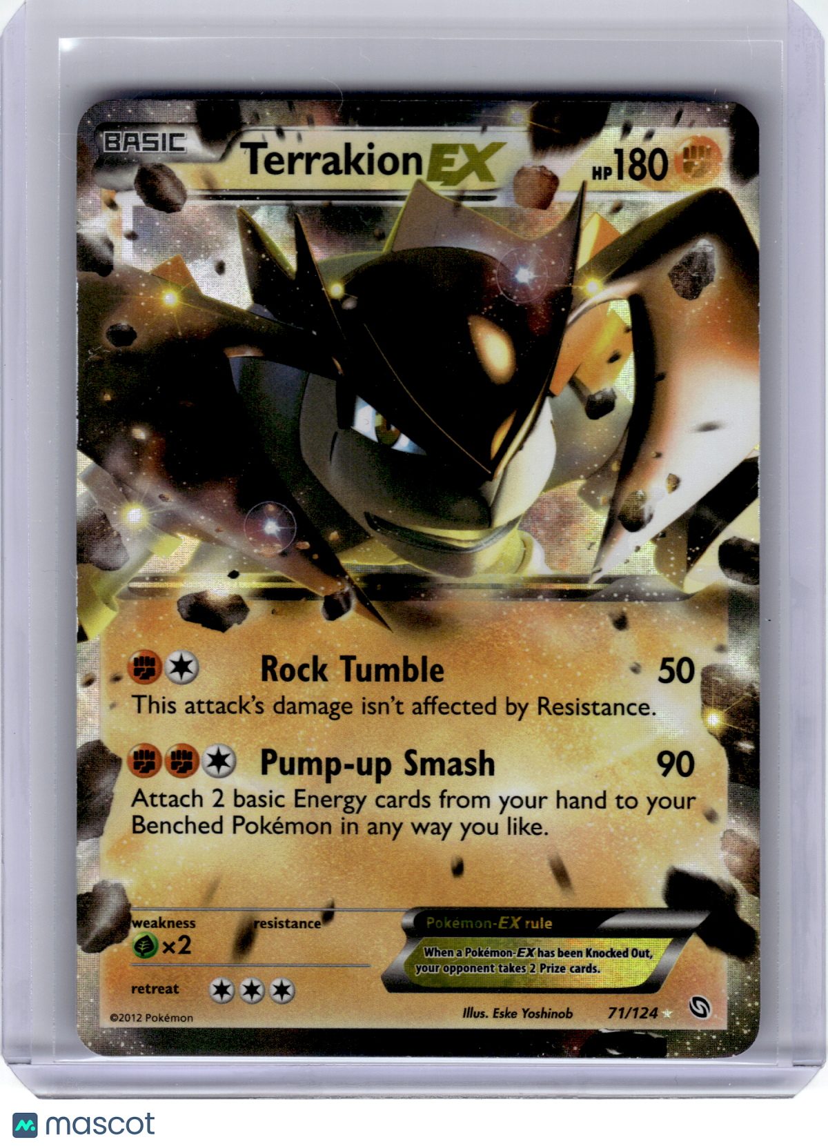 2012 Pokemon—Terrakion EX #71 Dragons Exalted—Ultra Rare Holo [Lightly Played]