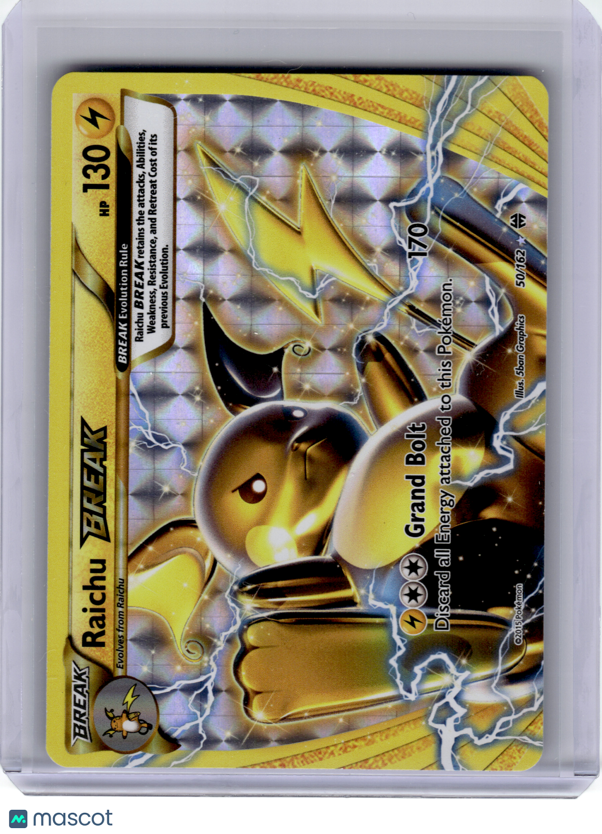 2015 Pokemon—Raichu BREAK #50 BREAKthrough—Rare BREAK Holo [Lightly Played]