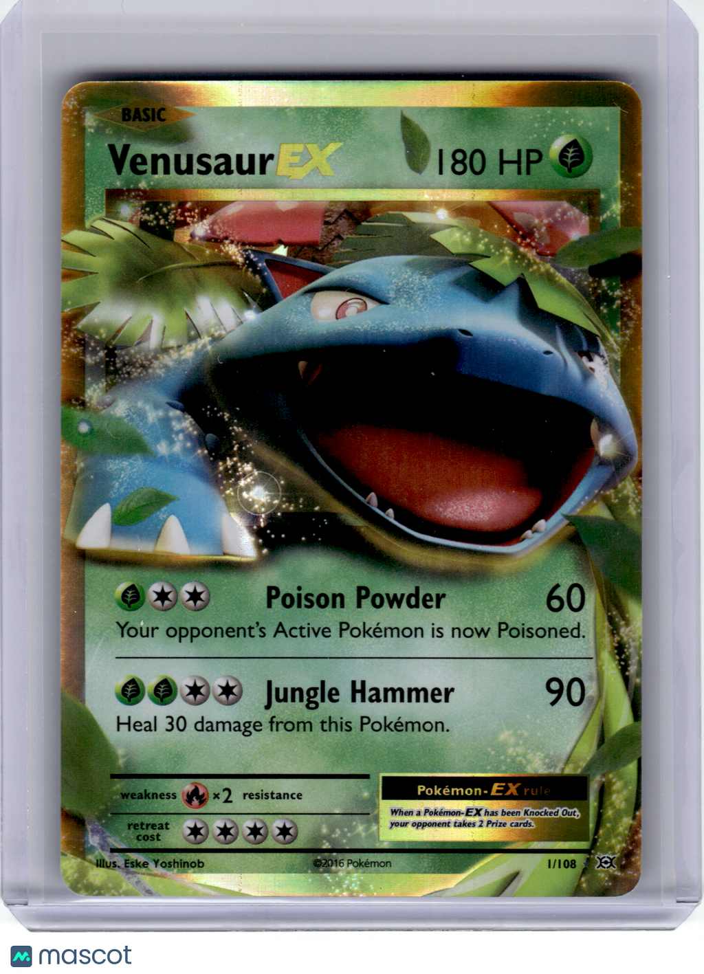 2016 Pokemon—Venusaur EX #1 Evolutions—Ultra Rare Holo