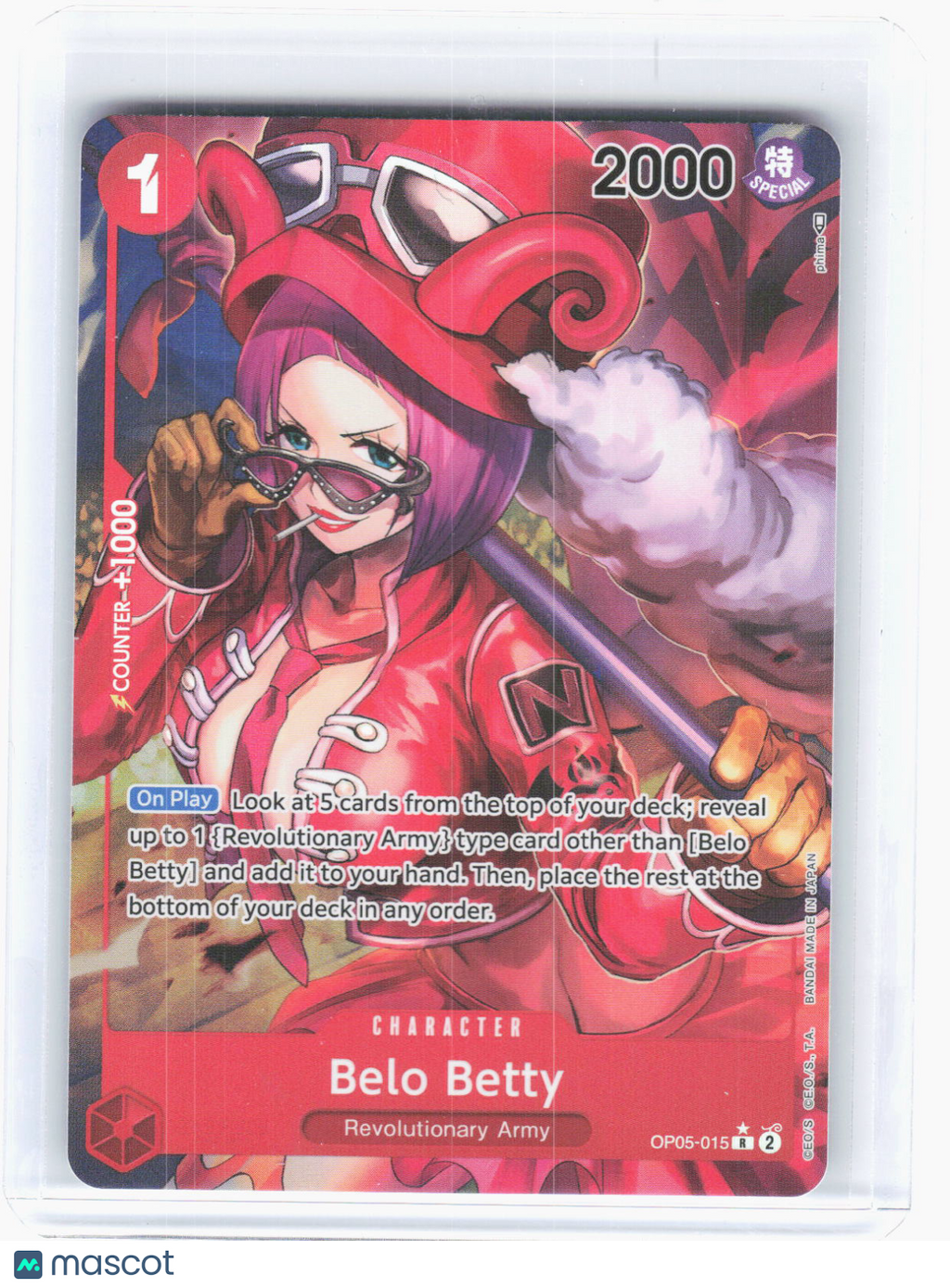 2023 One Piece Card Game—Belo Betty (015) (Alternate Art) #OP05-015 R Foil