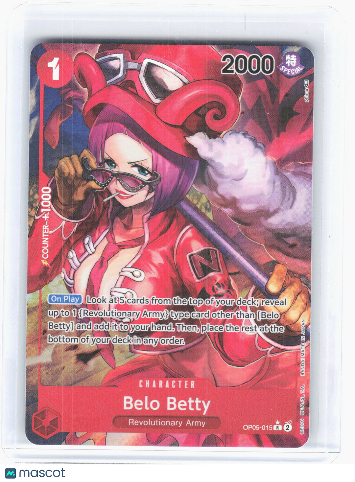 2023 One Piece Card Game—Belo Betty (015) (Alternate Art) #OP05-015 R Foil