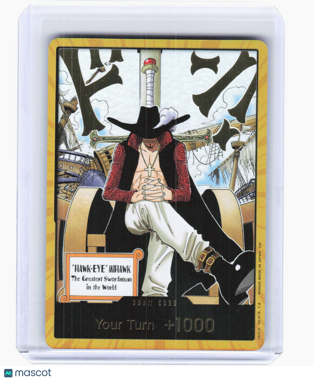 2022 One Piece CCG—DON!! Card (Dracule Mihawk) (Gold) The Azure Sea's Seven