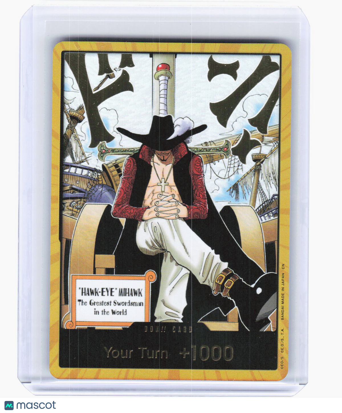 2022 One Piece CCG—DON!! Card (Dracule Mihawk) (Gold) The Azure Sea's Seven