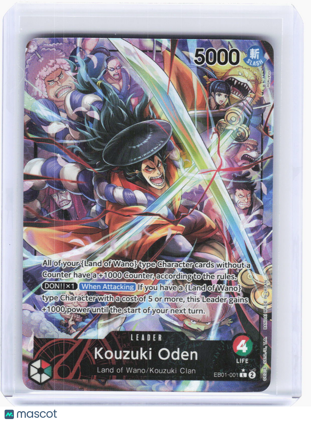 2024 One Piece Card Game—Kouzuki Oden (Alternate Art) #EB01-001—Leader Foil