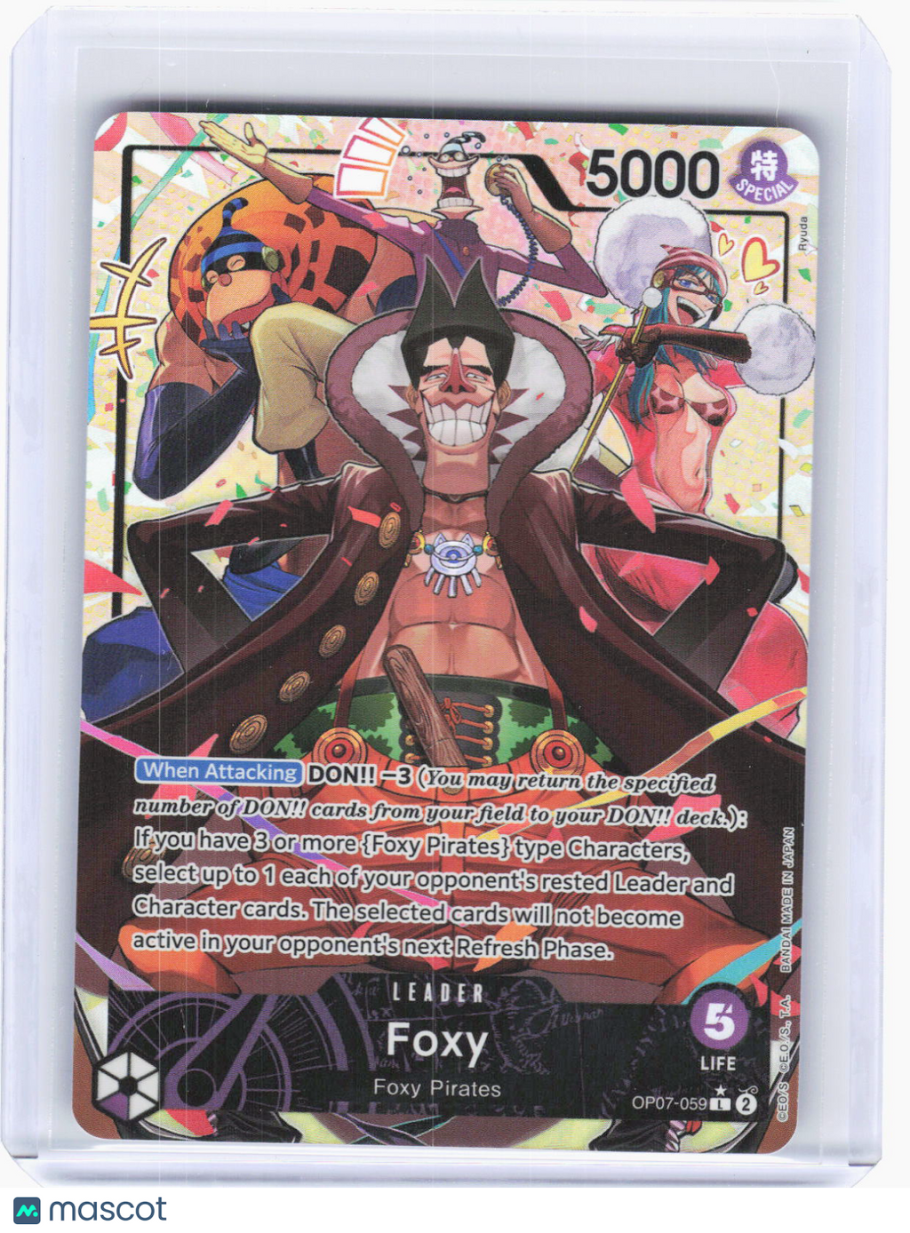 2024 One Piece Card Game—Foxy(Alt Art) #OP07-059—Leader Foil