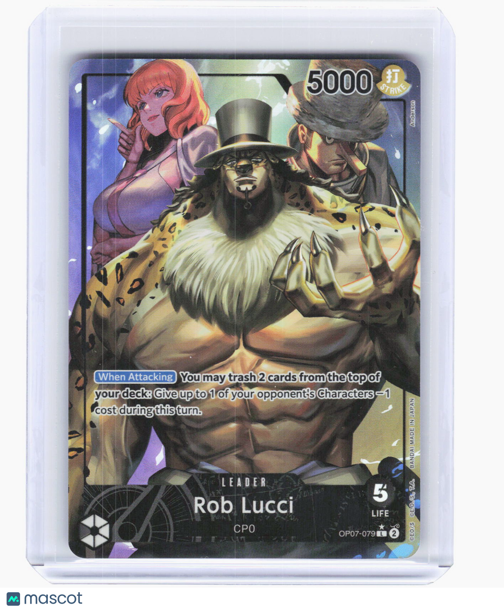 2024 One Piece CCG—Rob Lucci (079) (Parallel) #OP07-079 —Leader Foil