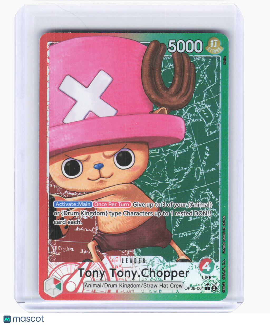 2024 One Piece CCG—Tony Tony.Chopper (001) (Parallel) #OP08-001—Leader Foil