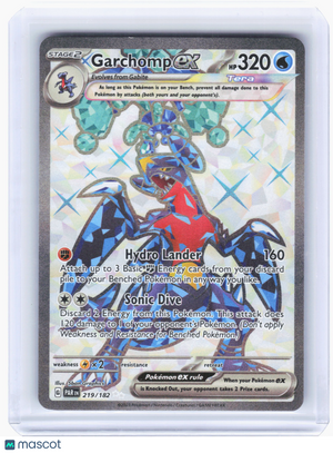 2023 Pokemon—Garchomp EX #219/182 Paradox Rift—Ultra Rare Holo