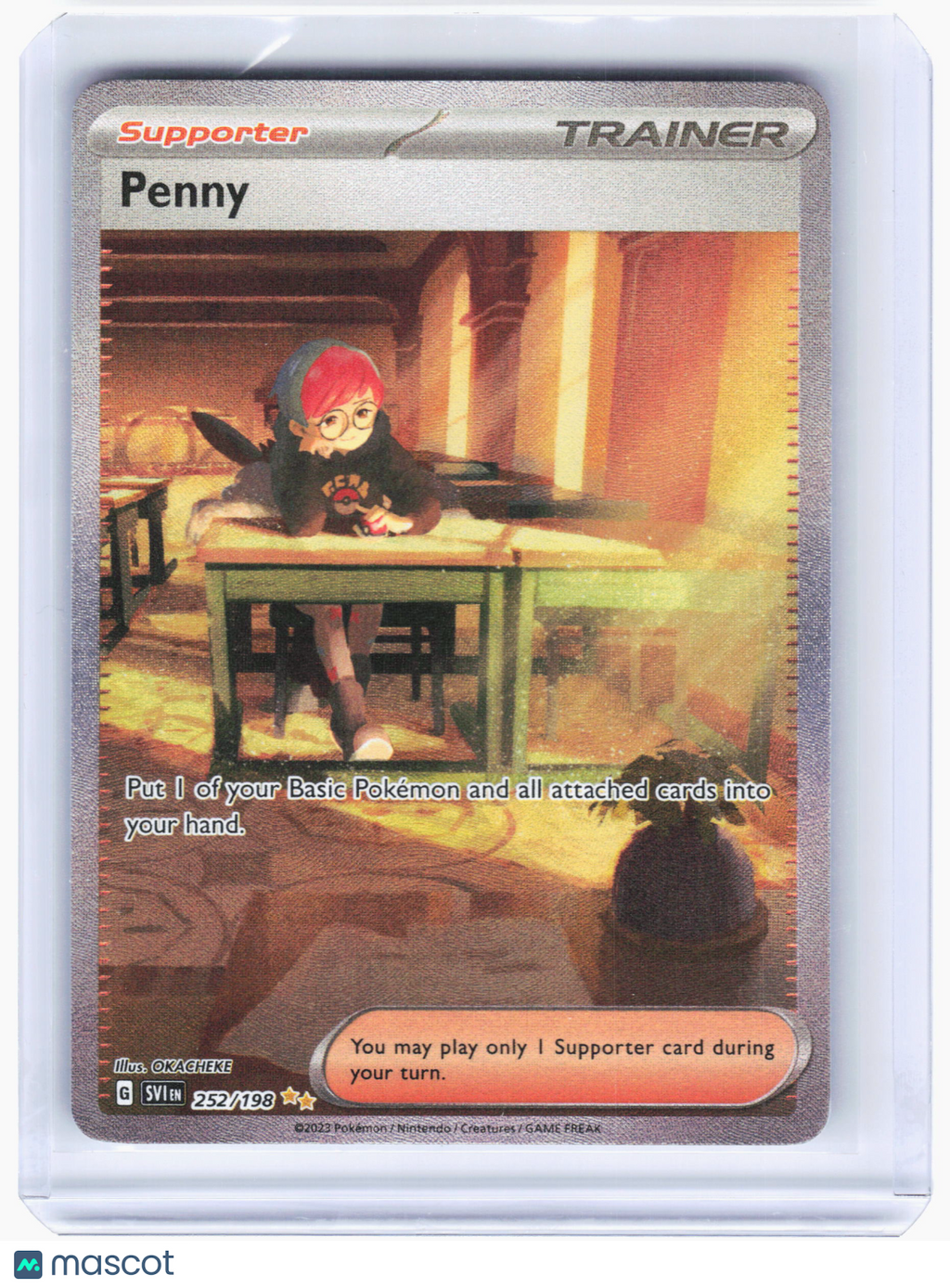 2023 Pokemon—Penny #252/198 Scarlet & Violet Base Set—Special Illustration Rare
