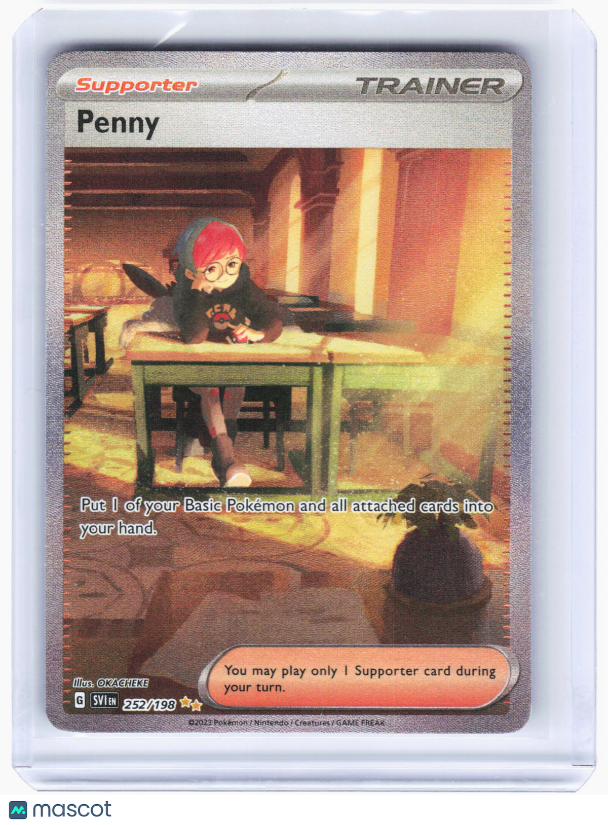 2023 Pokemon—Penny #252/198 Scarlet & Violet Base Set—Special Illustration Rare