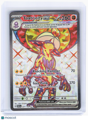 2023 Pokemon—Toxtricity EX #227/182 Paradox Rift—Ultra Rare Holo