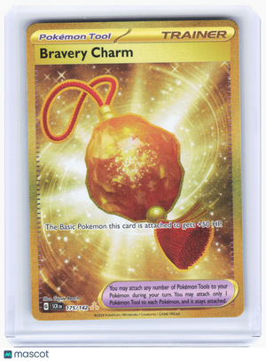 2024 Pokemon—Bravery Charm #175/142 Stellar Crown—Hyper Rare Gold