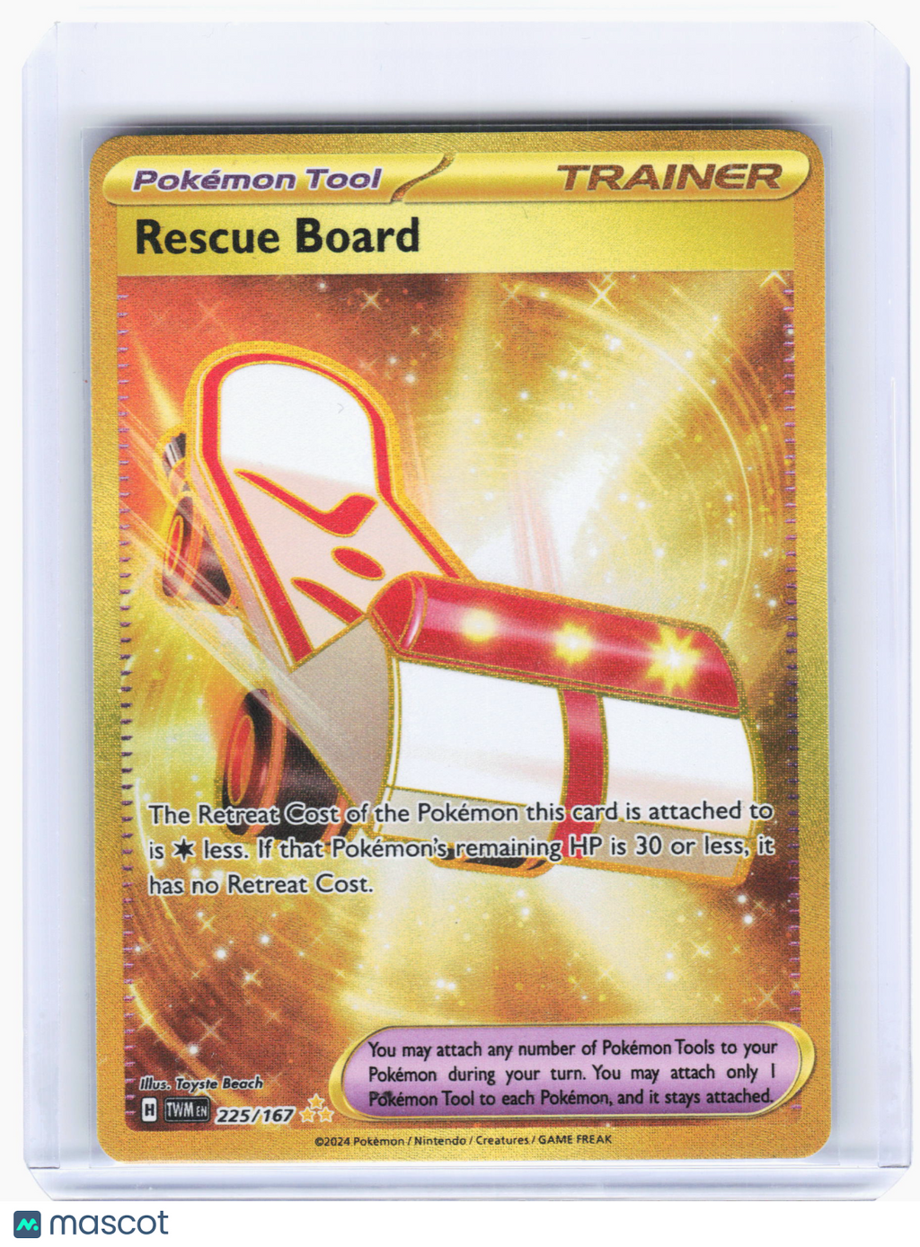 2024 Pokemon—Rescue Board #225/167 Twilight Masquerade—Hyper Rare Gold