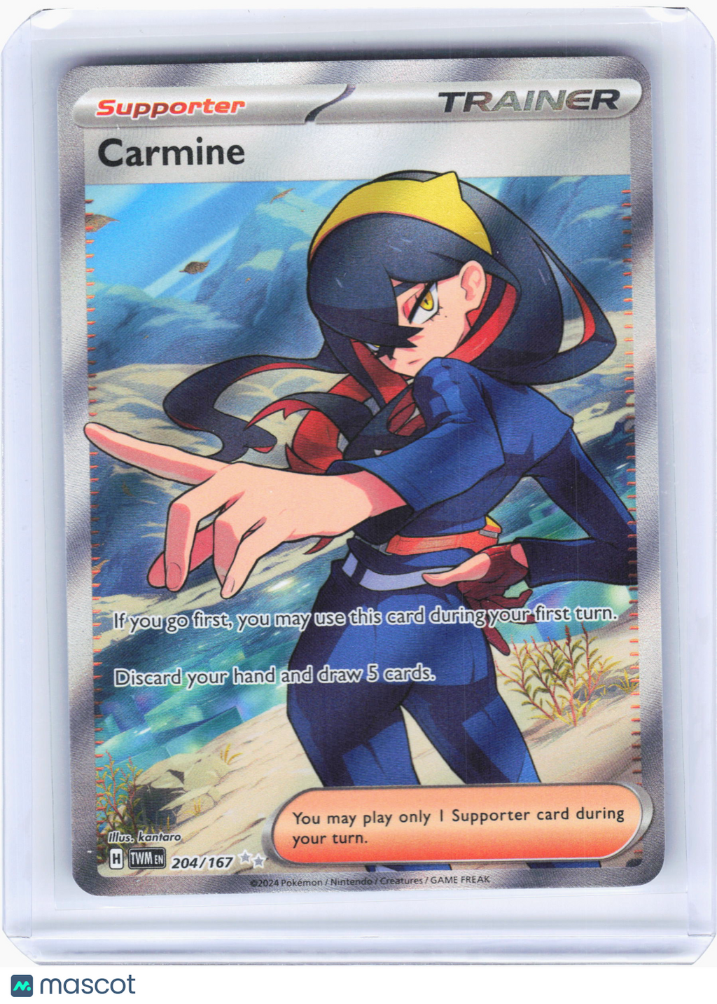 2024 Pokemon—Carmine #204/167 Twilight Masquerade—Ultra Rare Holo