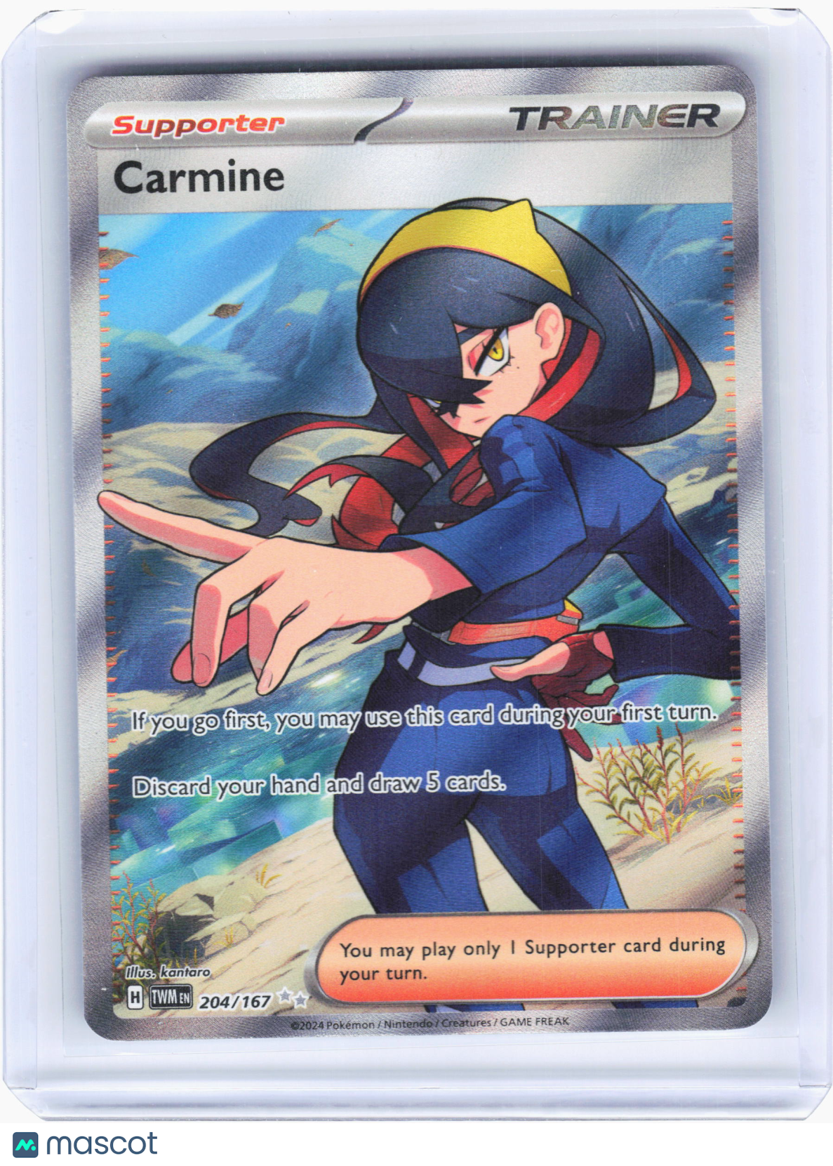 2024 Pokemon—Carmine #204/167 Twilight Masquerade—Ultra Rare Holo