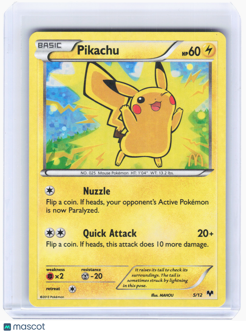 Pokemon—Pikachu #5/12 McDonald's Promos 2017—Promo Holo
